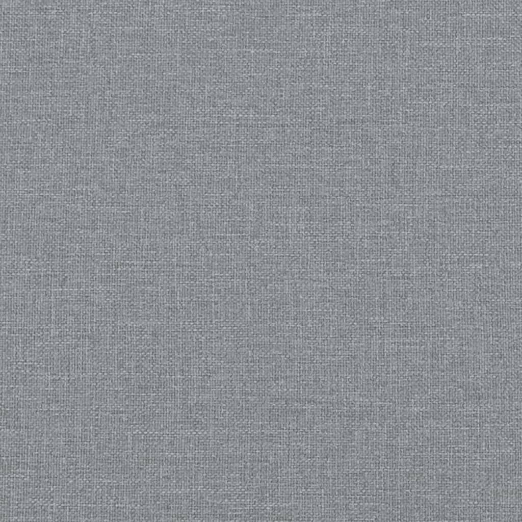 vidaXL Pat box spring cu saltea, gri deschis, 120x190 cm, textil