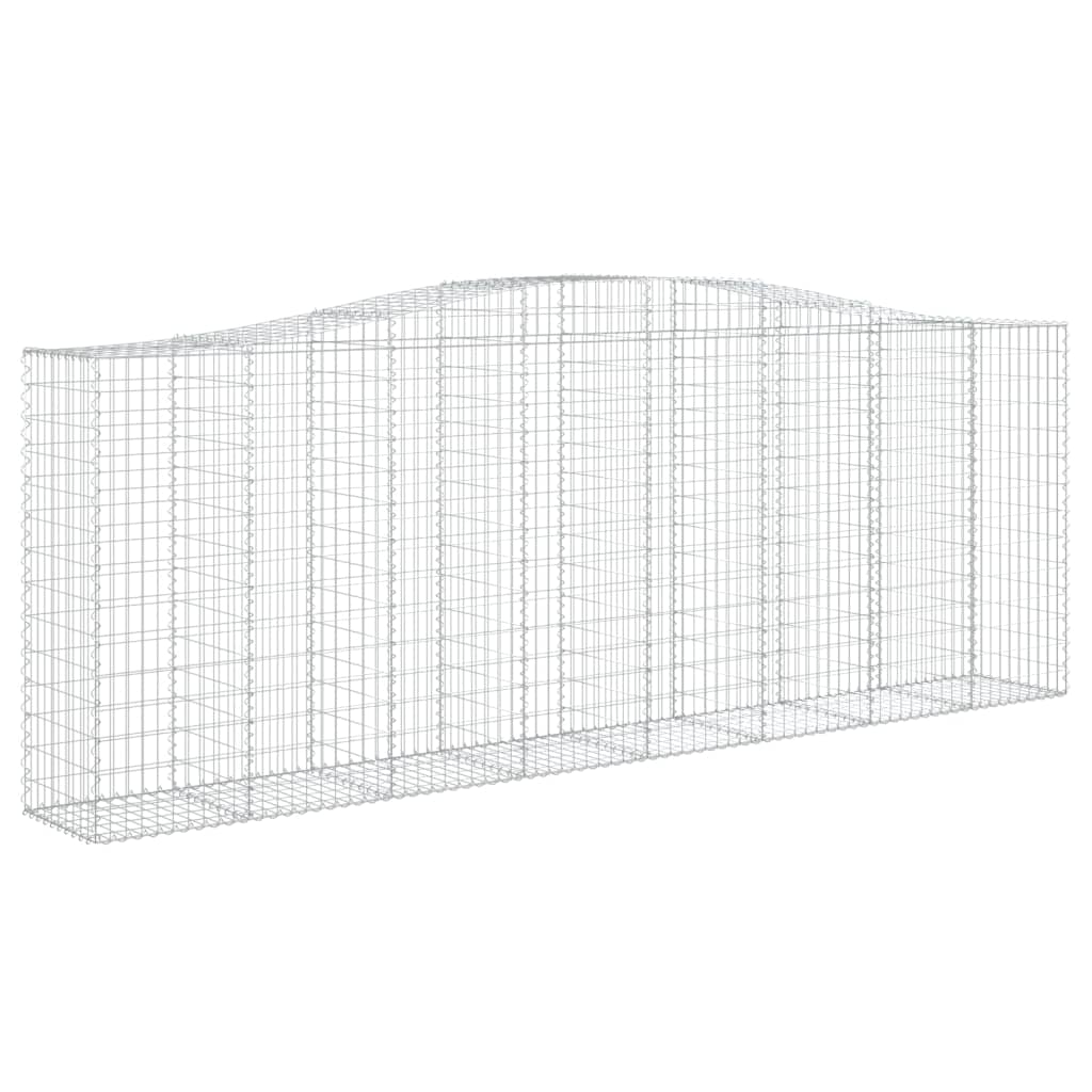 vidaXL Coșuri gabion arcuite 2 buc, 400x50x140/160 cm, fier galvanizat