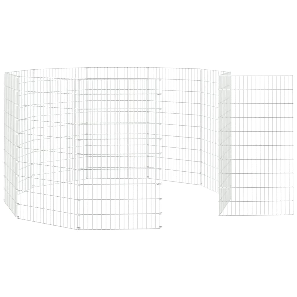 vidaXL Adăpost pentru animale cu 10 panouri, 54x100 cm fier galvanizat