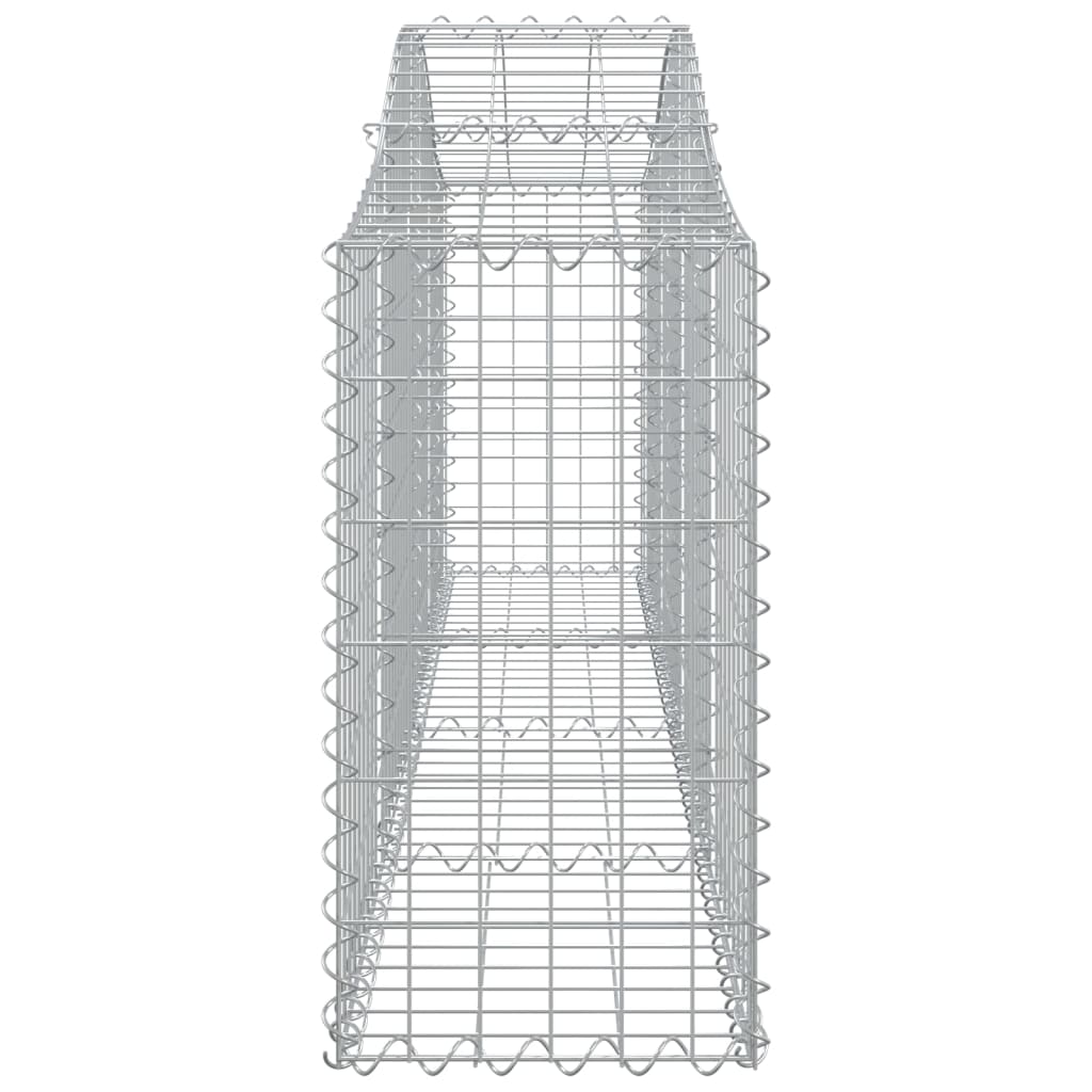 vidaXL Coșuri gabion arcuite 6 buc, 200x30x60/80 cm, fier galvanizat