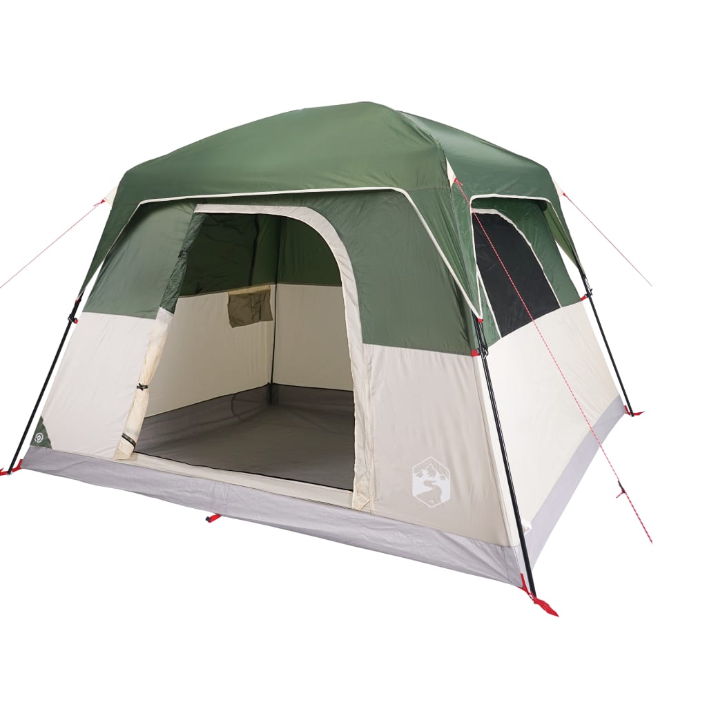 vidaXL Cabină cort de camping, 4 persoane, verde, impermeabil