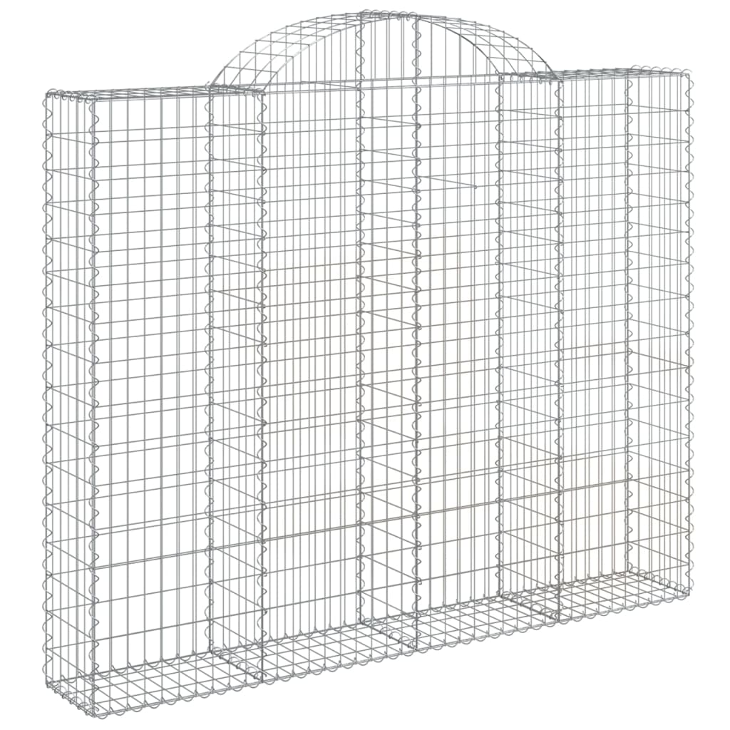 vidaXL Coș gabion arcuit 200x30x160/180 cm fier galvanizat