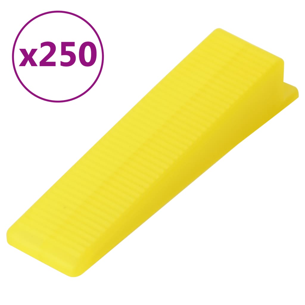 vidaXL Sistem de nivelare a plăcilor, 250 pene, 500 cleme, 3 mm