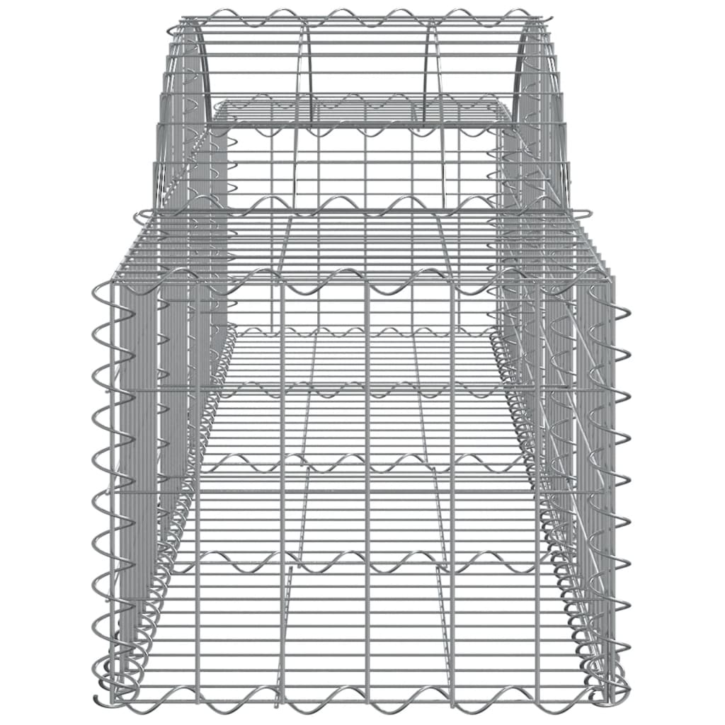 vidaXL Coșuri gabion arcuite 20 buc, 200x50x40/60 cm, fier galvanizat