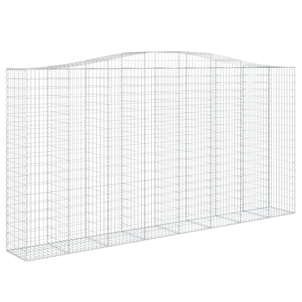 vidaXL Coșuri gabion arcuite, 8 buc 400x50x200/220 cm, fier galvanizat