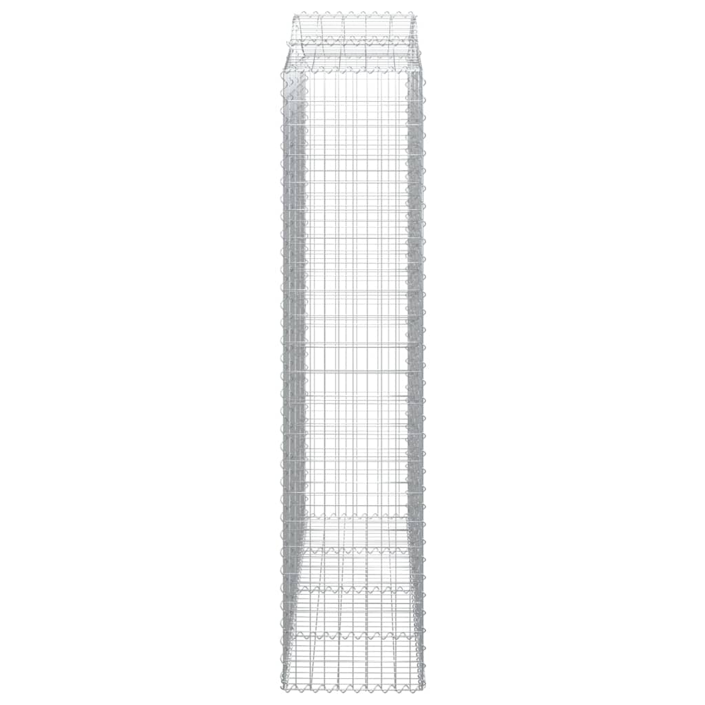 vidaXL Coșuri gabion arcuite, 7 buc, 200x50x220/240cm, fier galvanizat