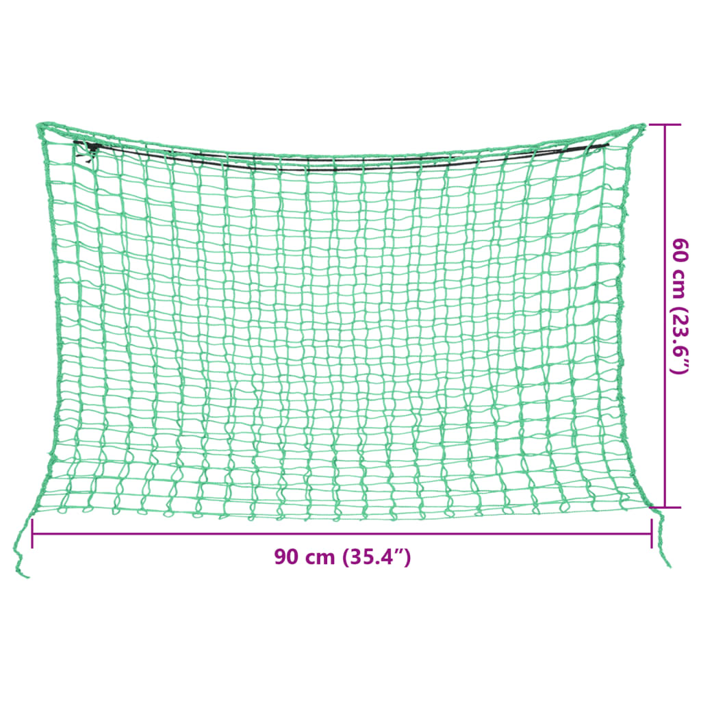 vidaXL Plase pentru fân, 2 buc, verde, dreptunghiulară, 90x60 m, PP