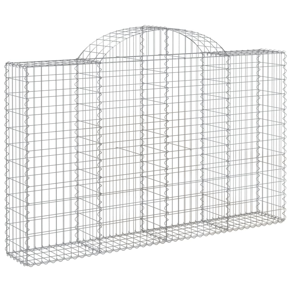 vidaXL Coșuri gabion arcuite 20 buc, 200x30x120/140cm, fier galvanizat