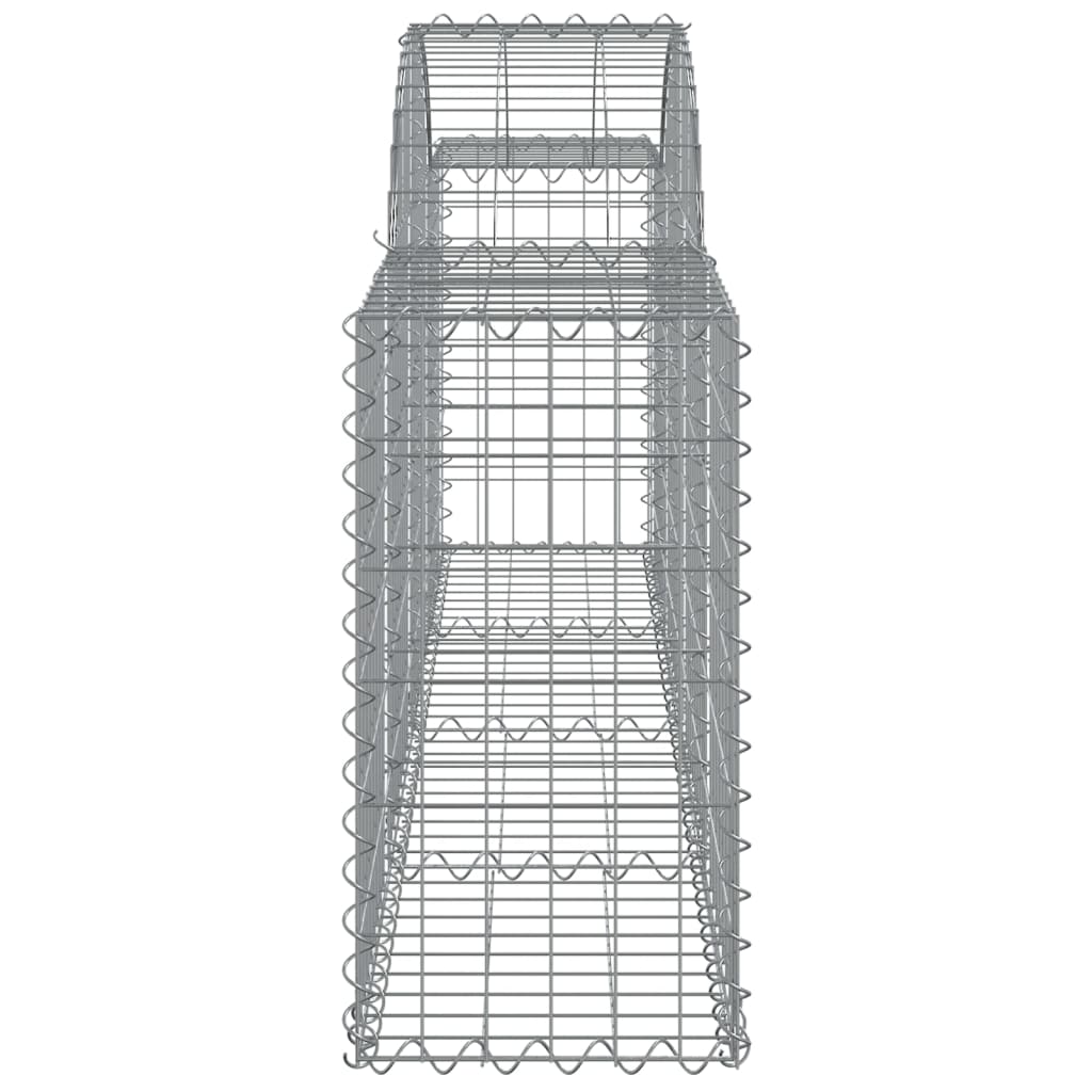 vidaXL Coșuri gabion arcuite 10 buc, 200x30x60/80 cm, fier galvanizat