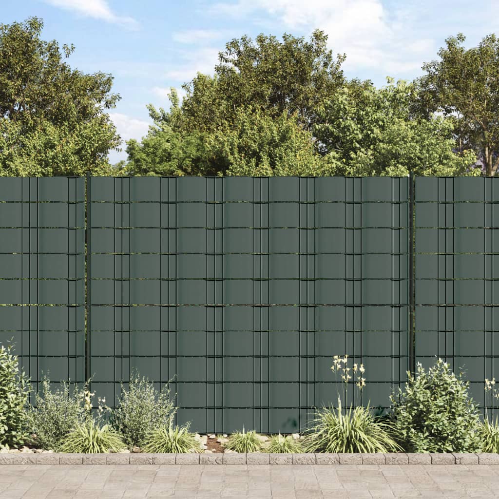 vidaXL Panou de intimitate grădină, verde, 70 x 0,19 m, PVC