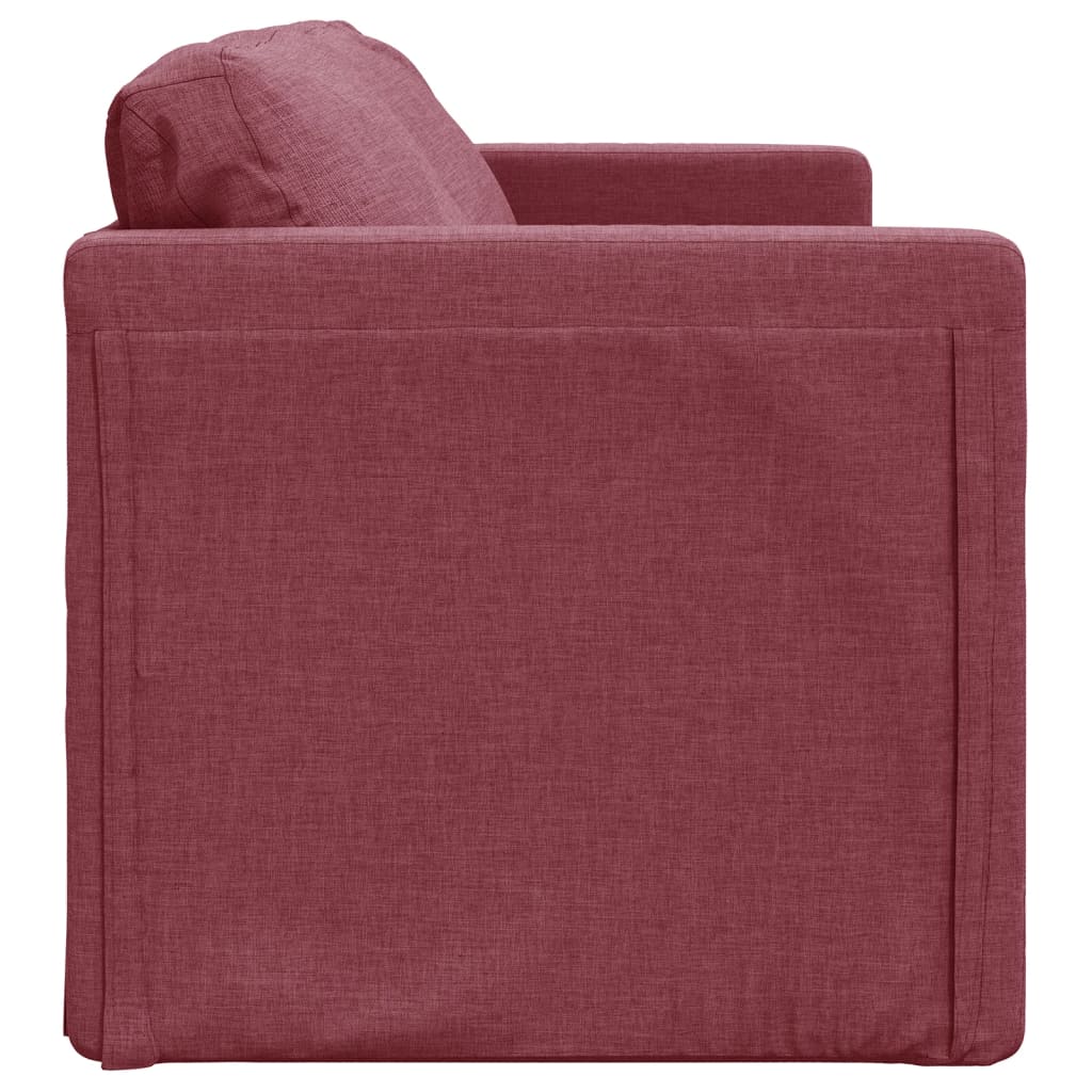 vidaXL Canapea extensibilă 2 în 1, bordo, 112x174x55 cm, textil