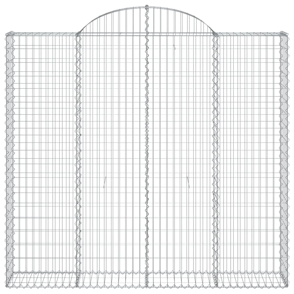 vidaXL Coșuri gabion arcuite 4 buc, 200x30x180/200cm, fier galvanizat