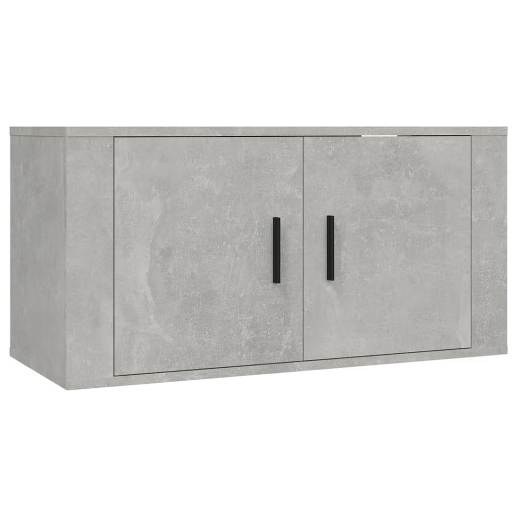 vidaXL Dulapuri TV montate pe perete, 2 buc., gri beton, 80x34,5x40 cm