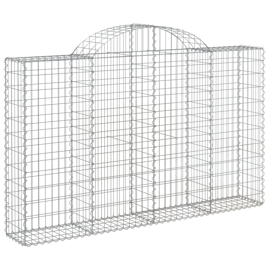 vidaXL Coșuri gabion arcuite 8 buc, 200x30x120/140 cm, fier galvanizat