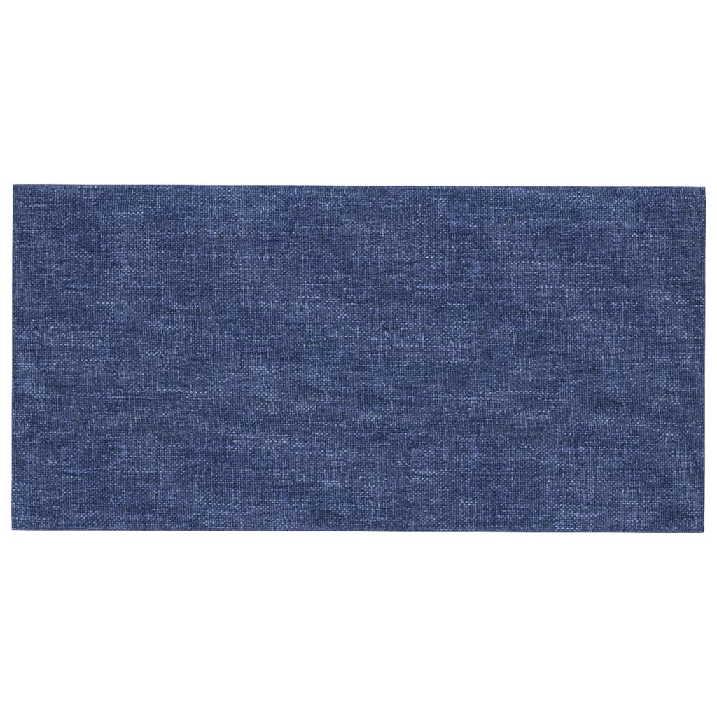 vidaXL Panouri de perete, 12 buc., albastru, 30x15 cm, textil, 0,54 m²