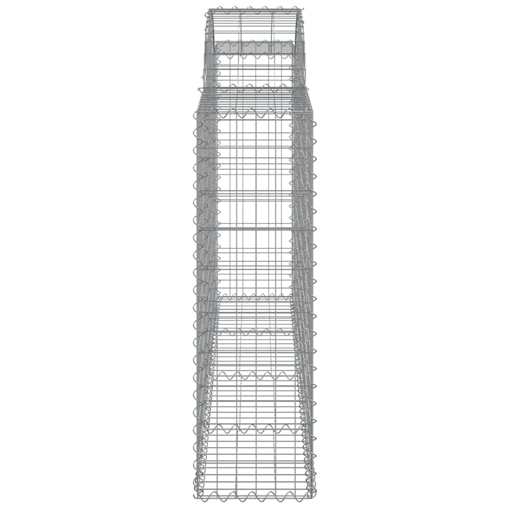 vidaXL Coșuri gabion arcuite 4 buc, 200x30x100/120 cm fier galvanizat