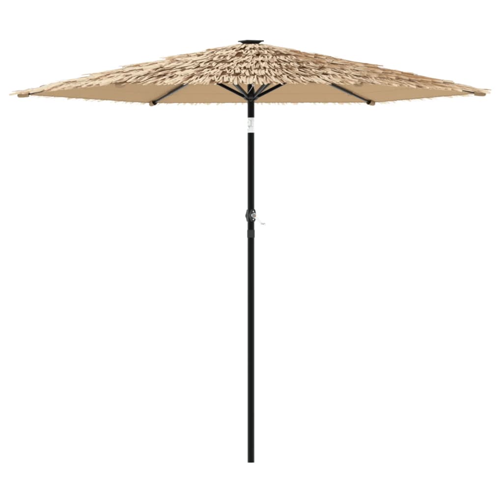 vidaXL Umbrelă soare de grădină cu stâlp din oțel, maro 223x223x213 cm