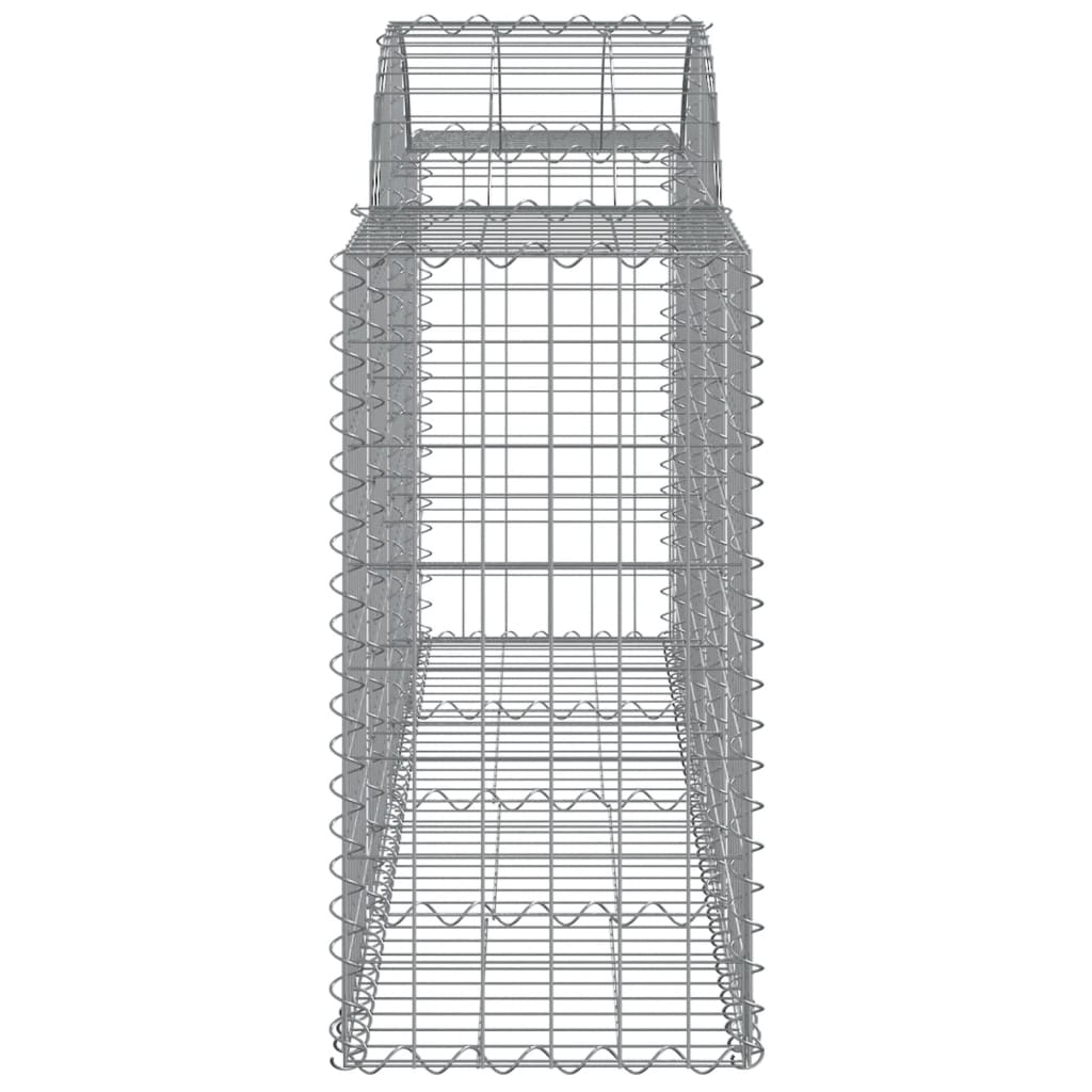 vidaXL Coșuri gabion arcuite 11 buc, 200x50x80/100 cm, fier galvanizat