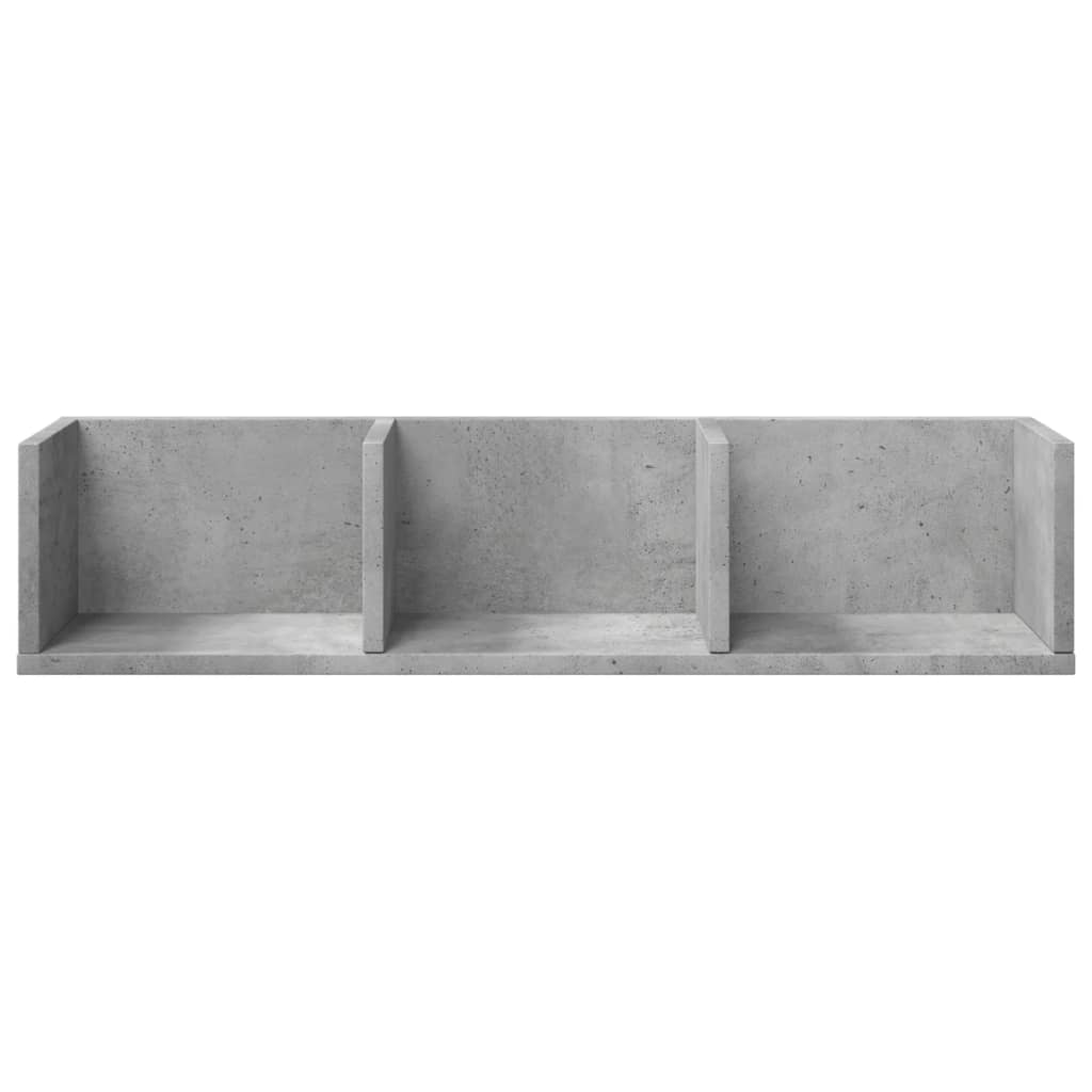 vidaXL Dulap de perete, gri beton, 75x18x16,5 cm, lemn compozit