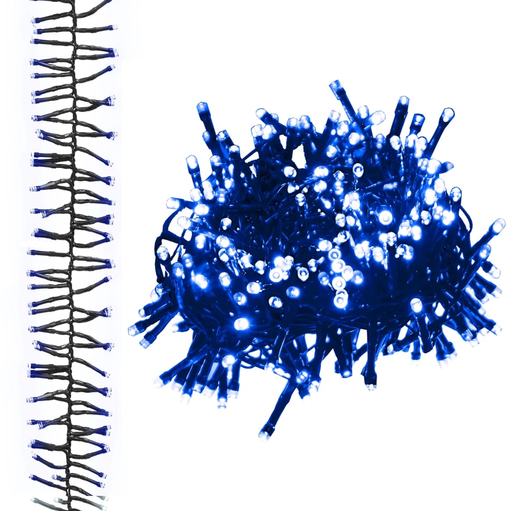 vidaXL Instalație cluster cu 3000 LED-uri, albastru, 23 m, PVC