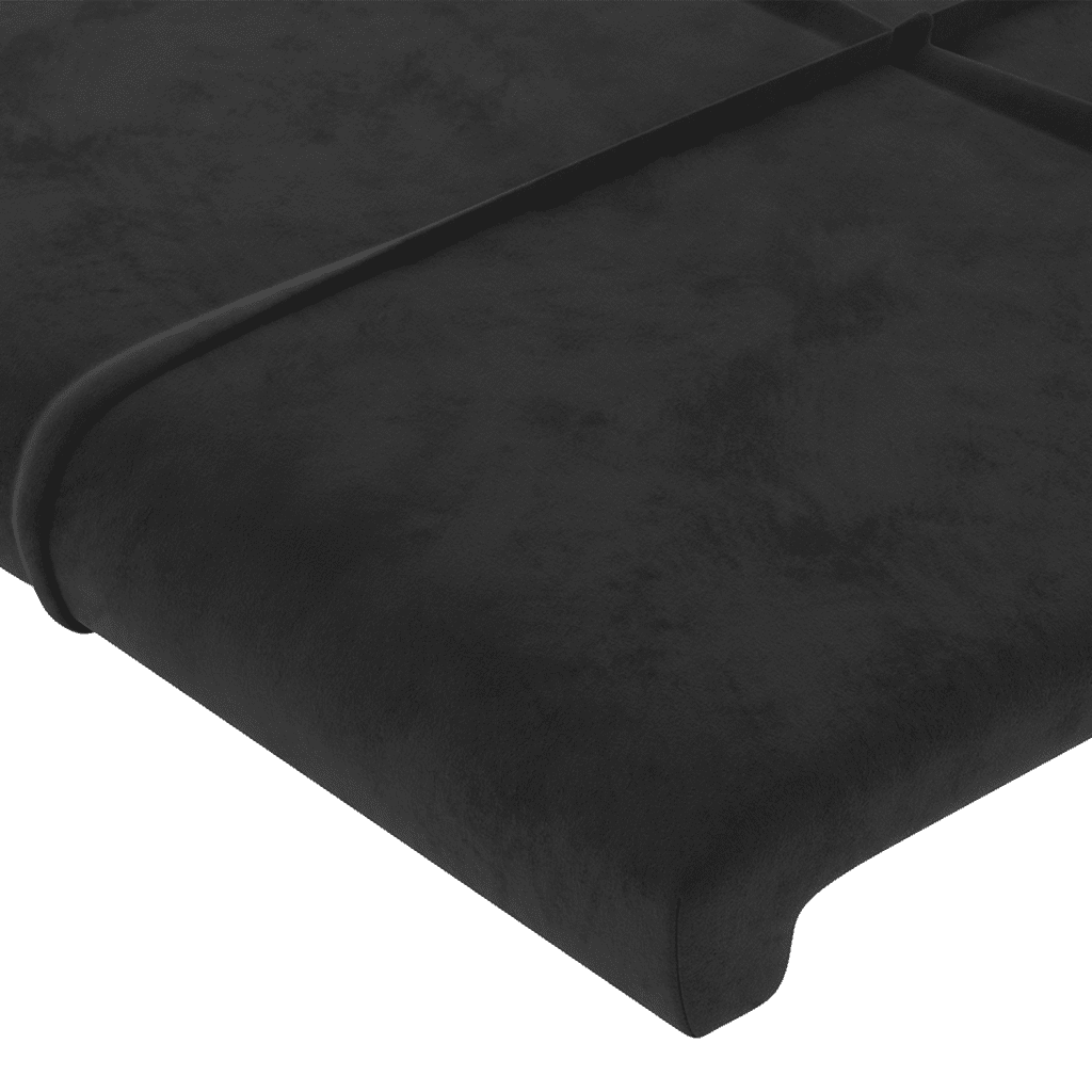 vidaXL Pat box spring cu saltea, negru, 90x190 cm, catifea