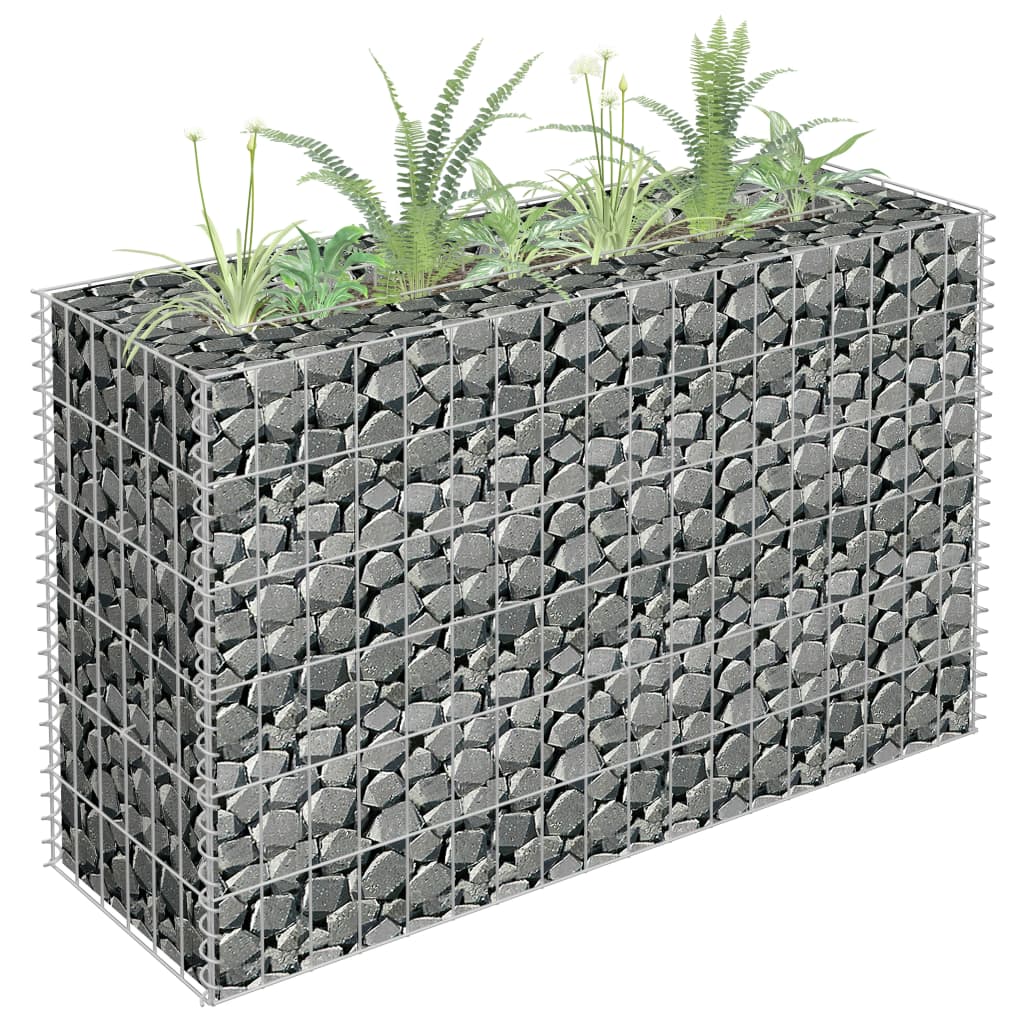 vidaXL Strat înălțat gabion, 90 x 30 x 60 cm, oțel galvanizat