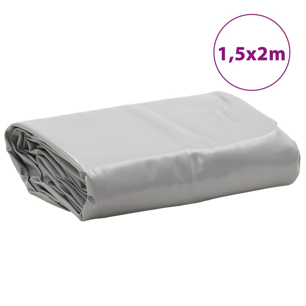 vidaXL Prelată, gri, 1,5x2 m, 650 g/m²