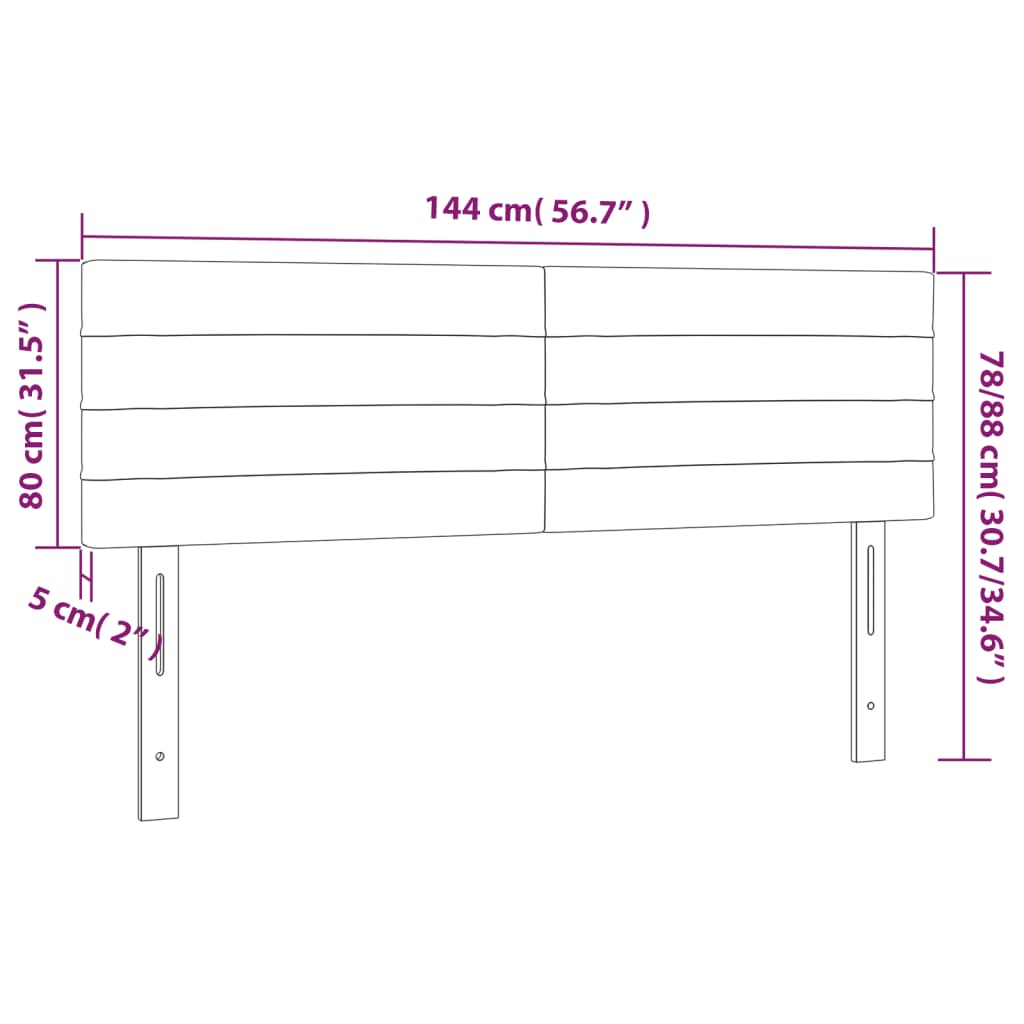 vidaXL Tăblii de pat, 2 buc., negru, 72x5x78/88 cm, catifea