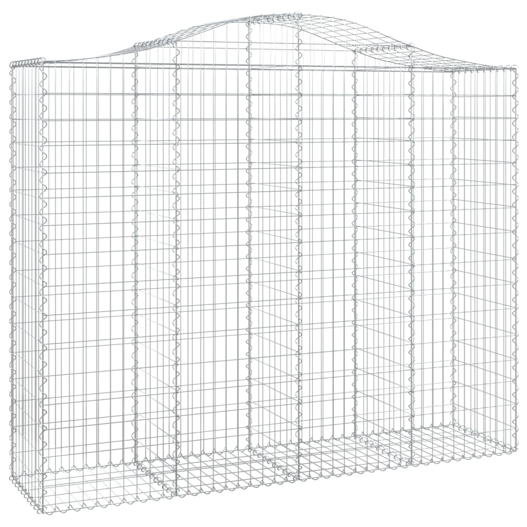 vidaXL Coș gabion arcuit, 25 buc, 200x50x160/180 cm, fier galvanizat