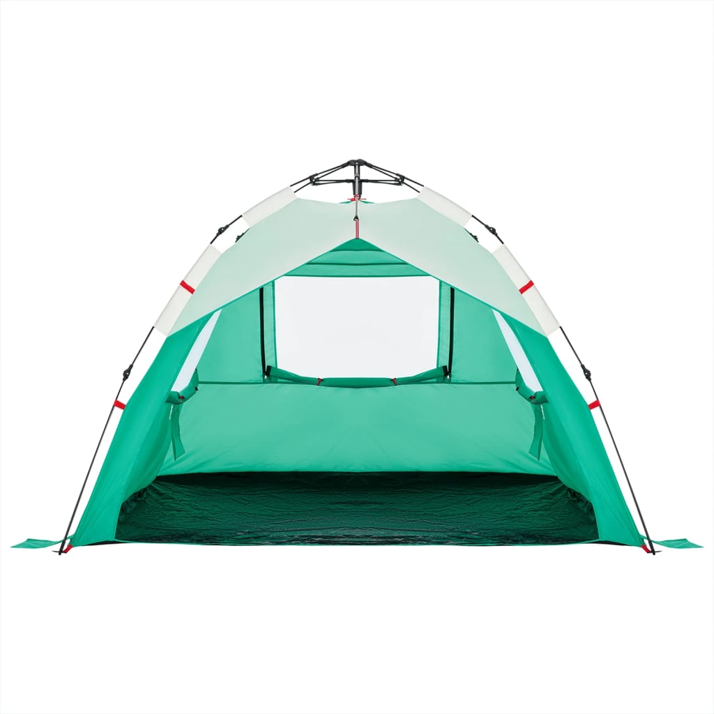 vidaXL Cort camping 3 persoane verde marin impermeabil setare rapidă