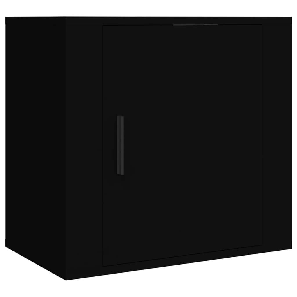 vidaXL Noptiere de perete, negru, 50x30x47 cm
