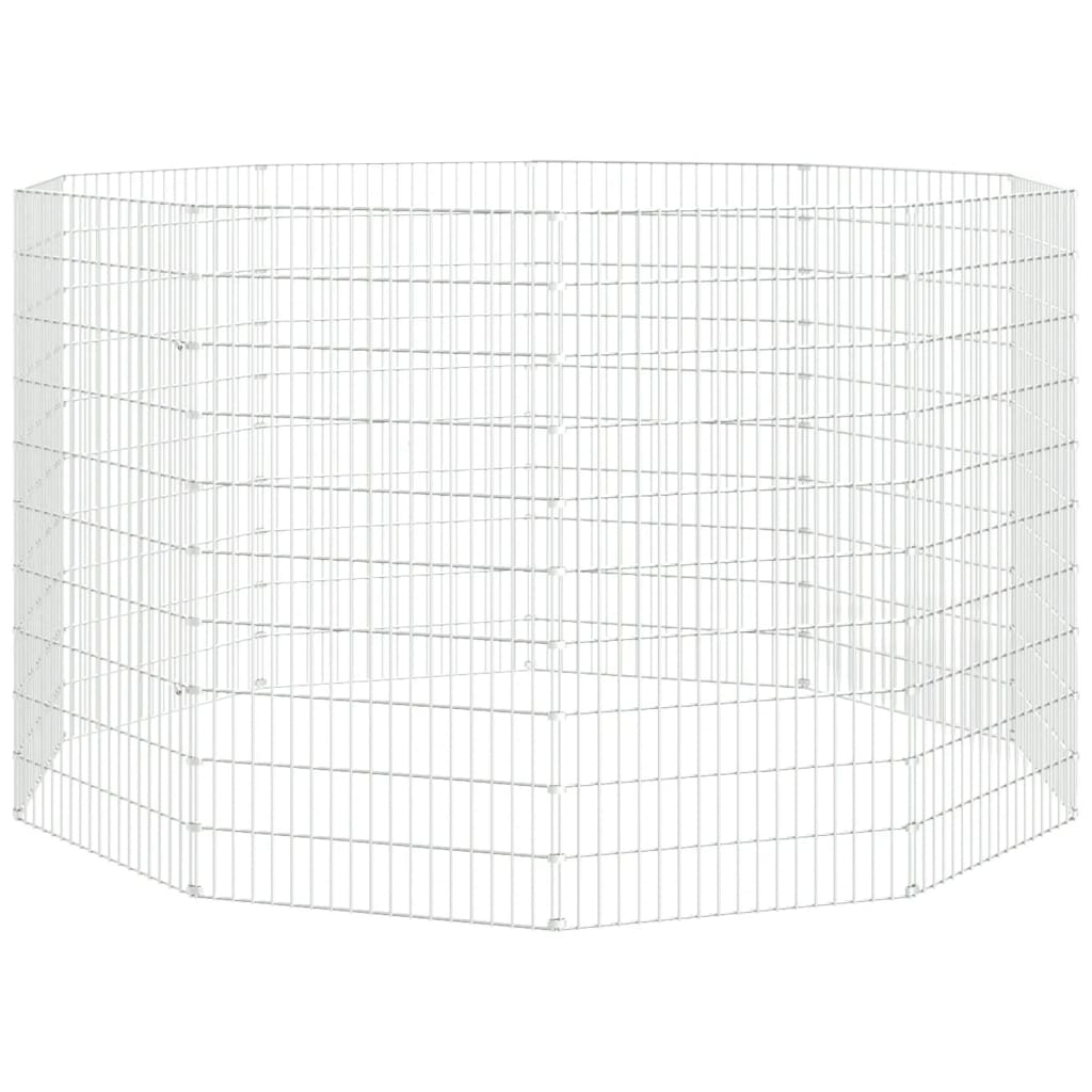 vidaXL Adăpost pentru animale cu 10 panouri, 54x100 cm fier galvanizat