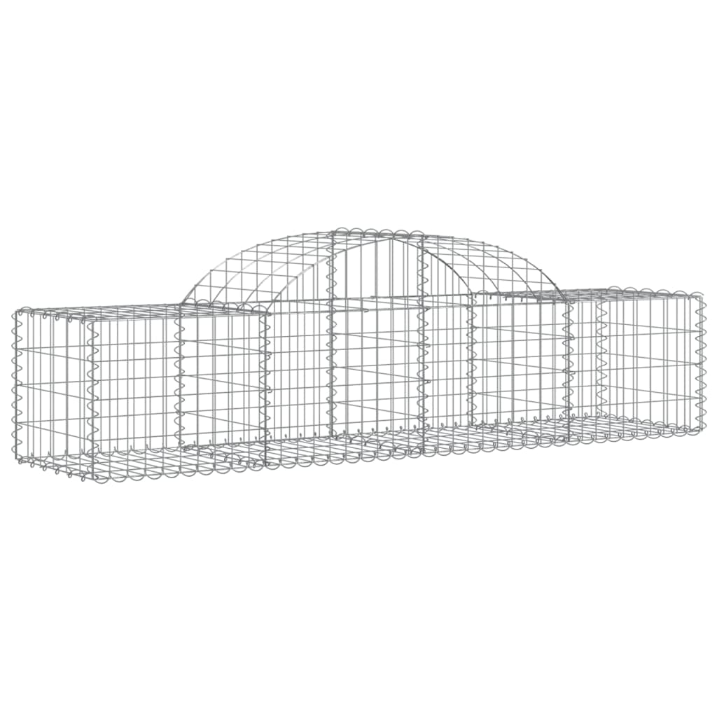 vidaXL Coșuri gabion arcuite 20 buc, 200x50x40/60 cm, fier galvanizat