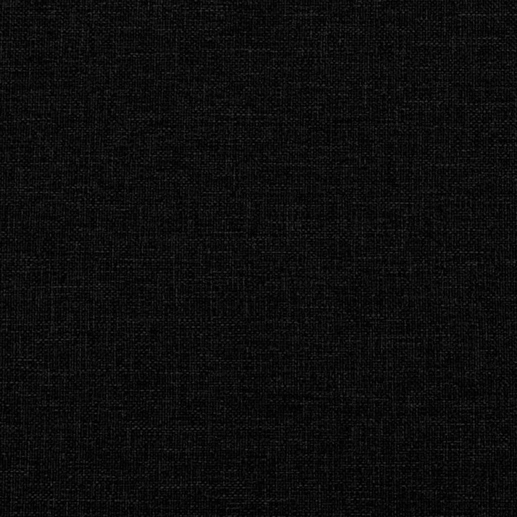 vidaXL Pat de zi cu extensie și sertare, negru, 90x190cm, textil