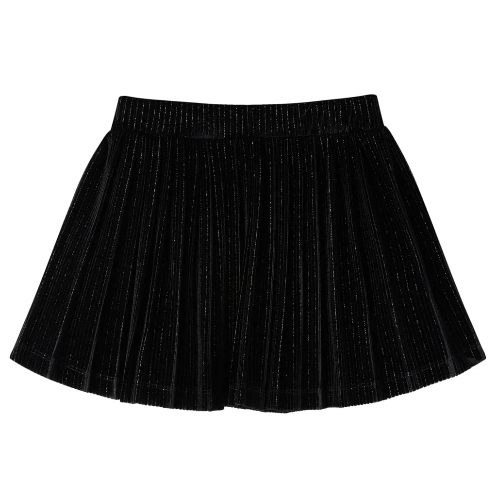 Fusta plisată pentru copii cu lurex, negru, 140