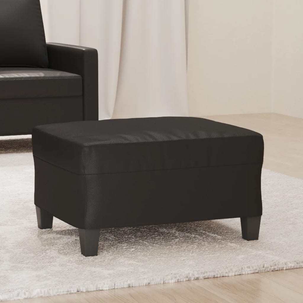 vidaXL Taburet, negru, 70x55x41 cm, piele ecologică