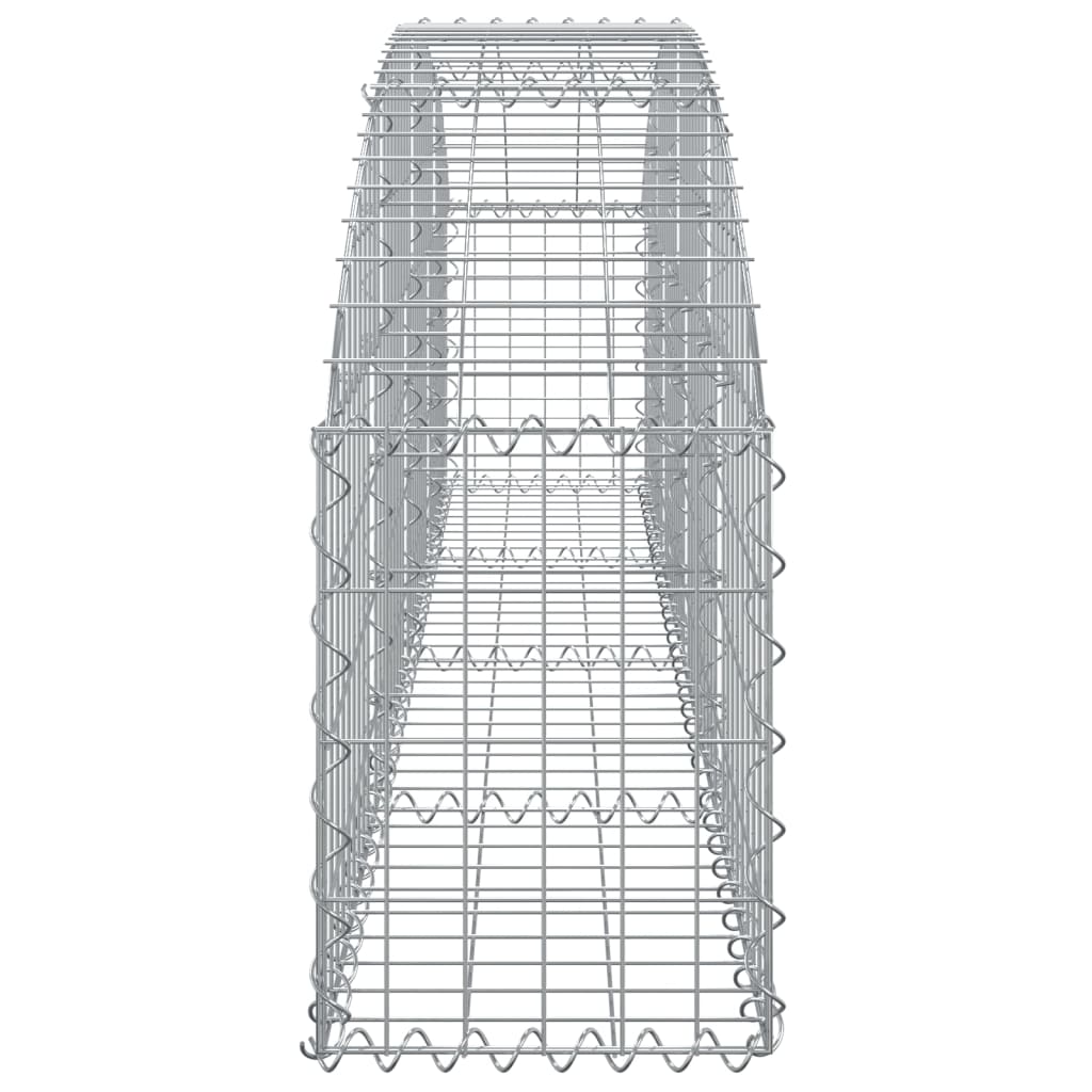 vidaXL Coș gabion arcuit, 200x30x40/60 cm, fier galvanizat