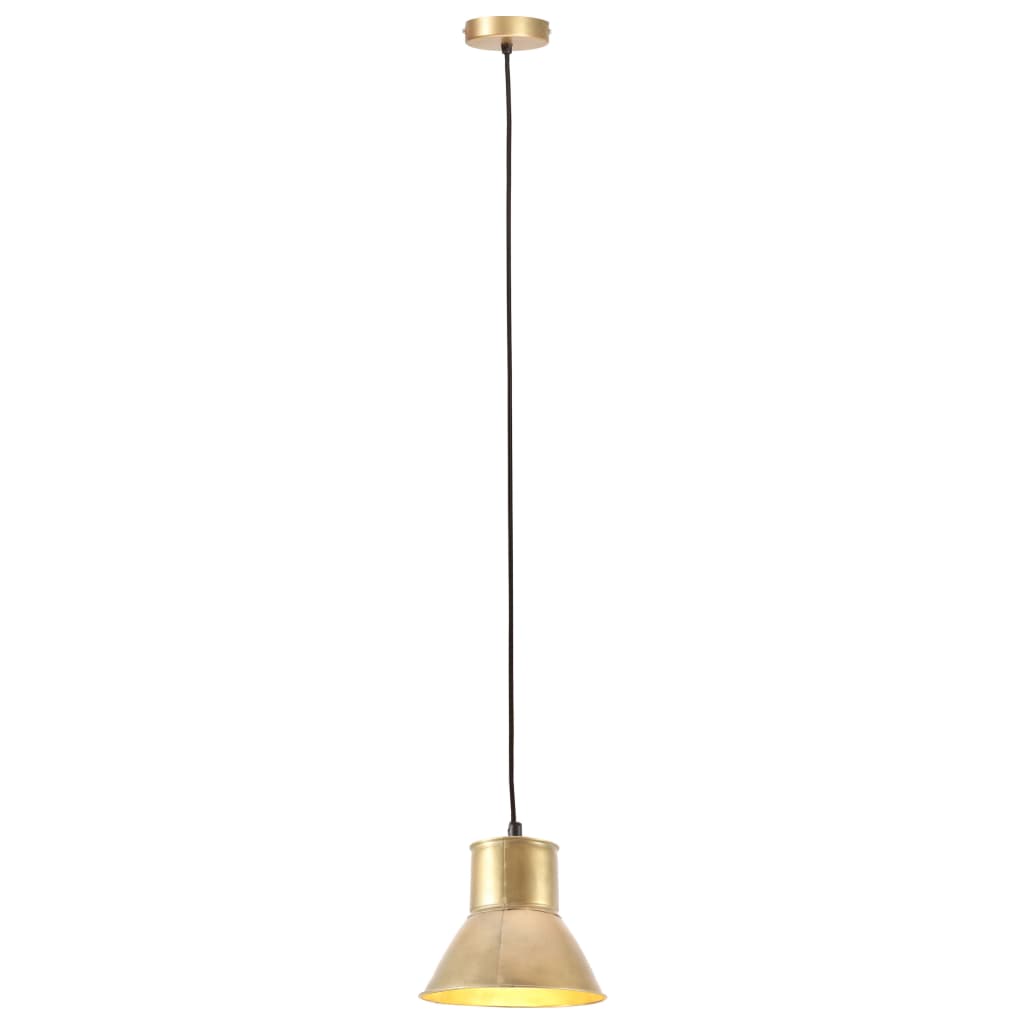 vidaXL Lampă suspendată, 25 W, culoare alamă, rotund, 17 cm, E27