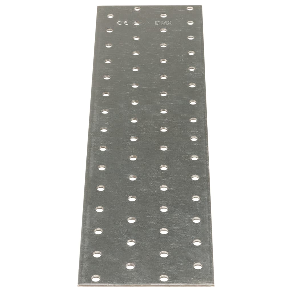 vidaXL Plăci perforate, 40 buc., 2 mm, 300x80 mm, oțel galvanizat