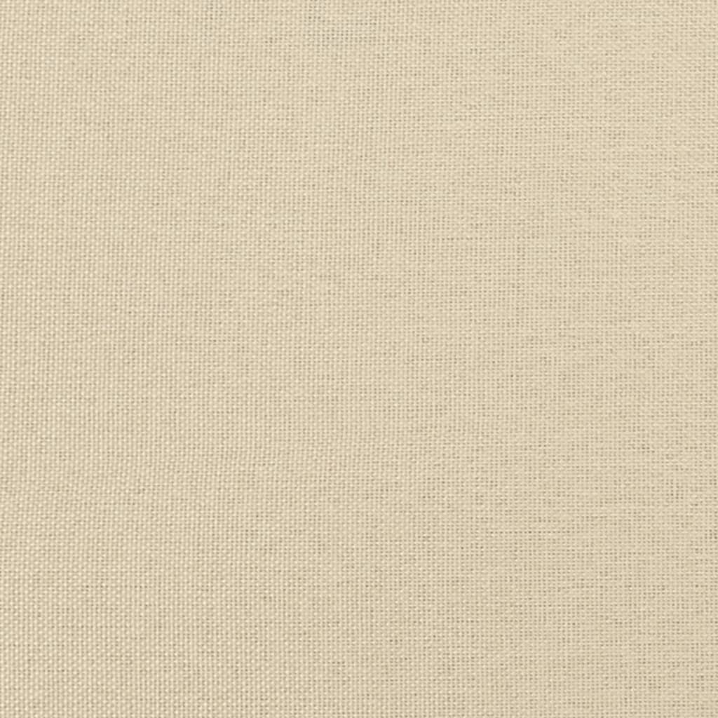 vidaXL Pat box spring cu saltea, crem, 100x200 cm, textil