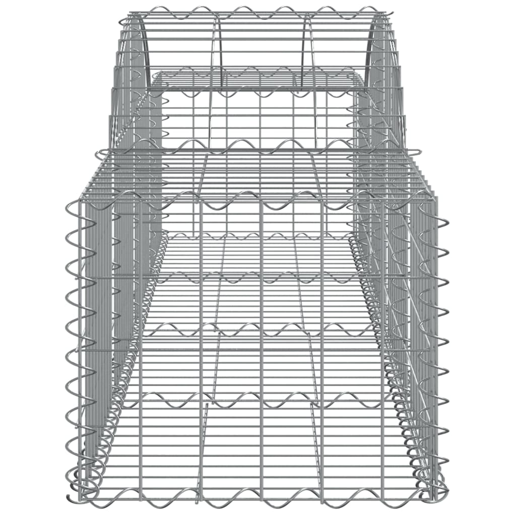 vidaXL Coșuri gabion arcuite 7 buc, 200x50x40/60 cm, fier galvanizat