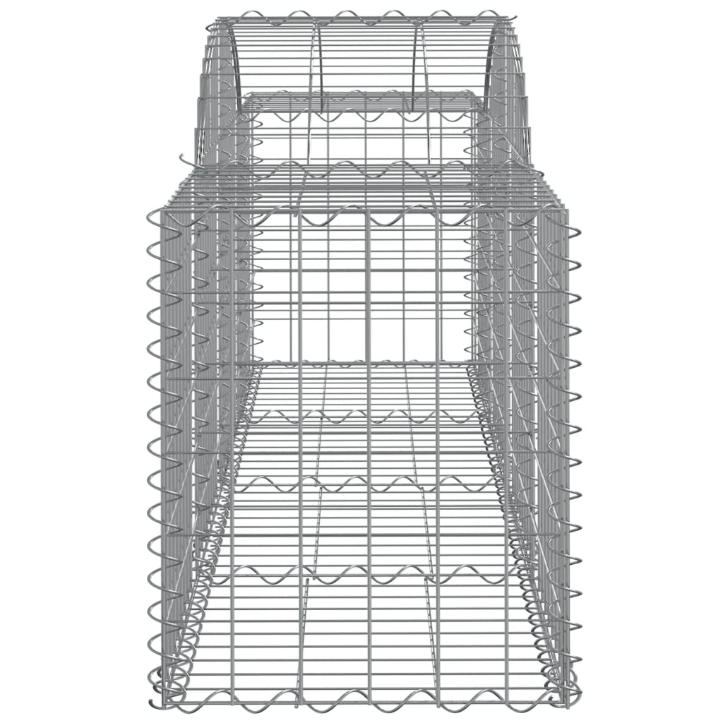 vidaXL Coșuri gabion arcuite 11 buc, 200x50x60/80 cm, fier galvanizat