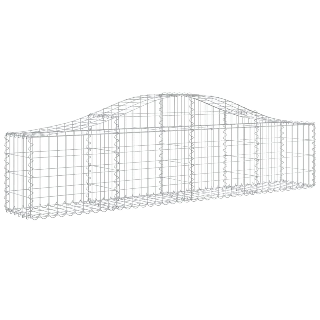 vidaXL Coș gabion arcuit, 200x30x40/60 cm, fier galvanizat