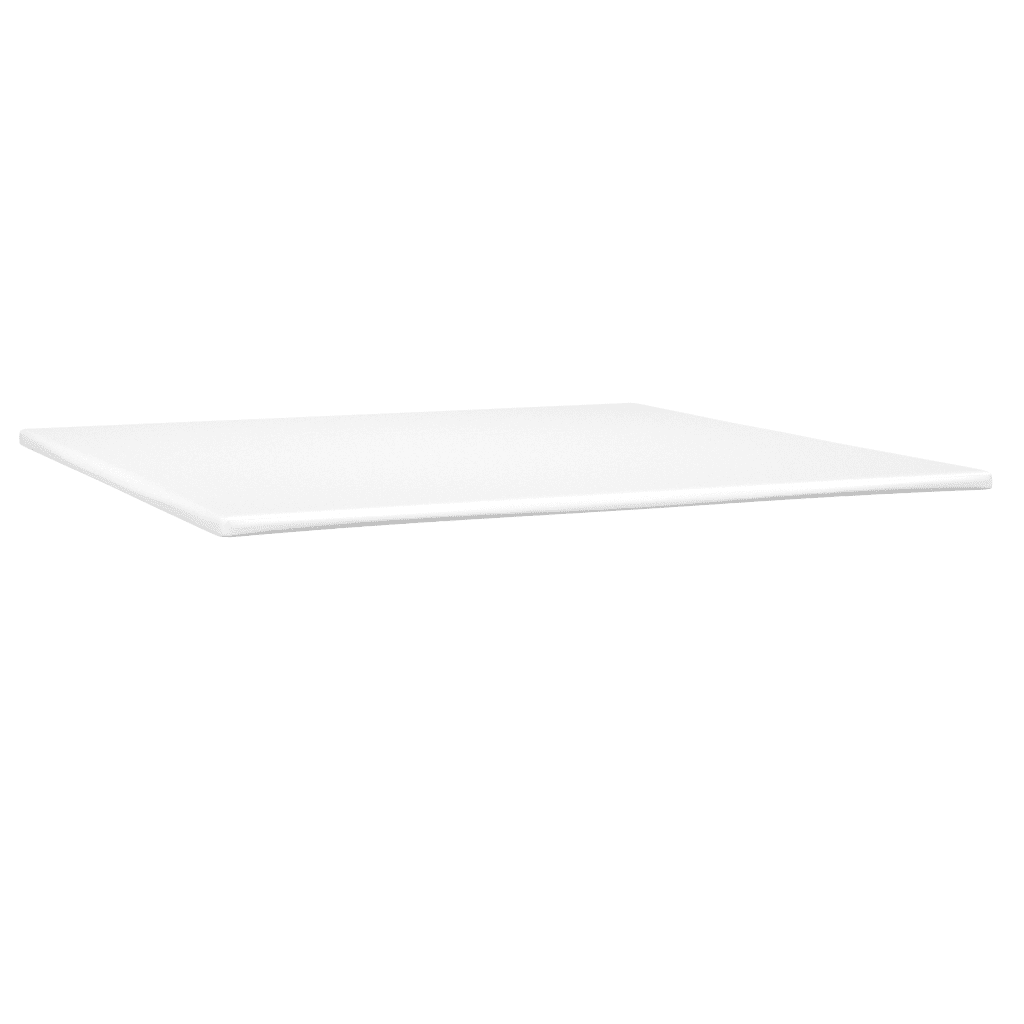 vidaXL Pat cu arcuri, cu saltea și LED cappuccino 200x200 cm piele eco