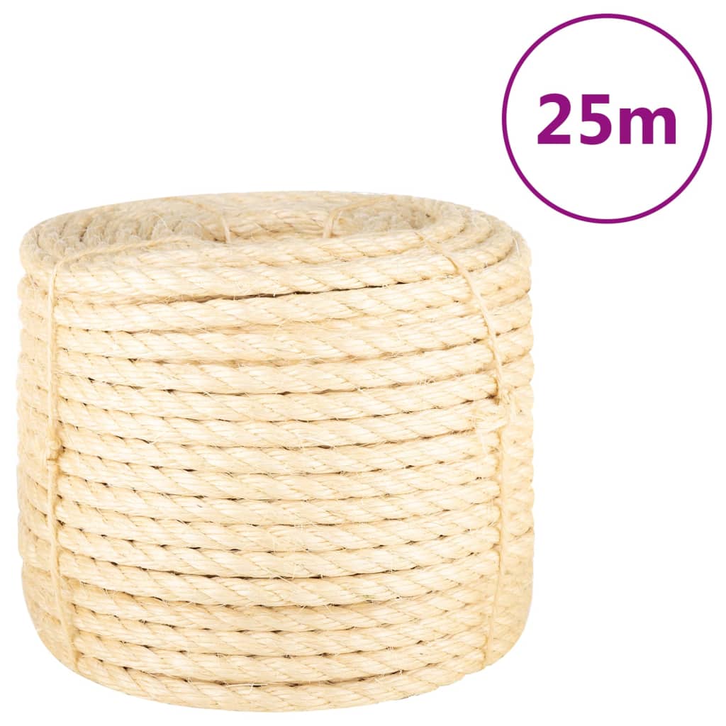 vidaXL Frânghie, 25 m, sisal 100%, 14 mm