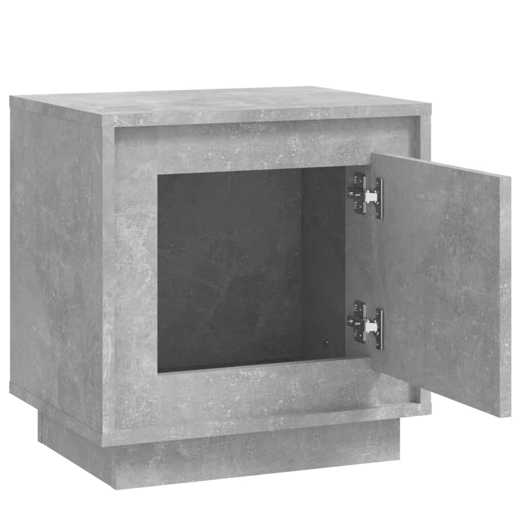 vidaXL Noptiere, 2 buc., gri beton, 44x35x45 cm, lemn prelucrat