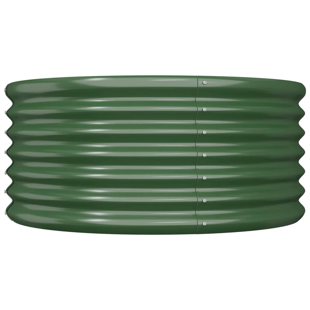 vidaXL Jardinieră grădină verde 80x80x36 cm oțel vopsit electrostatic