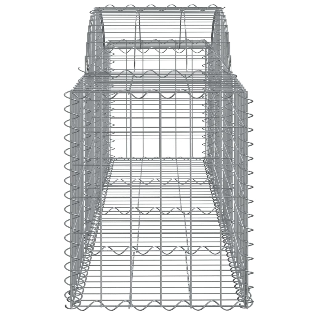 vidaXL Coșuri gabion arcuite 20 buc, 200x50x60/80 cm, fier galvanizat