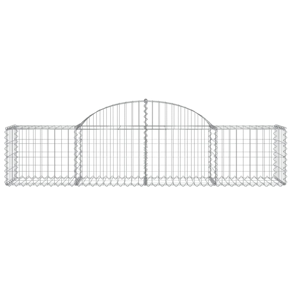 vidaXL Coșuri gabion arcuite 9 buc, 200x50x40/60 cm, fier galvanizat