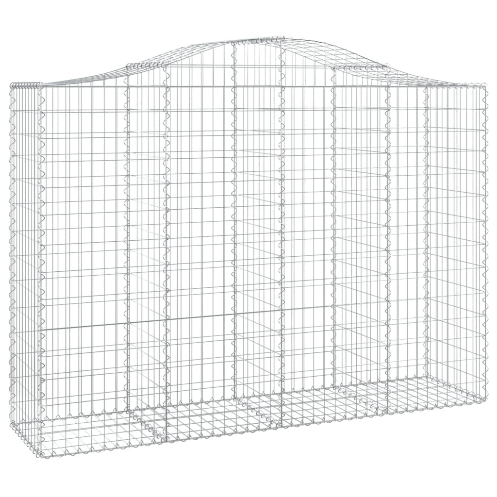 vidaXL Coșuri gabion arcuite 6 buc, 200x50x140/160 cm, fier galvanizat